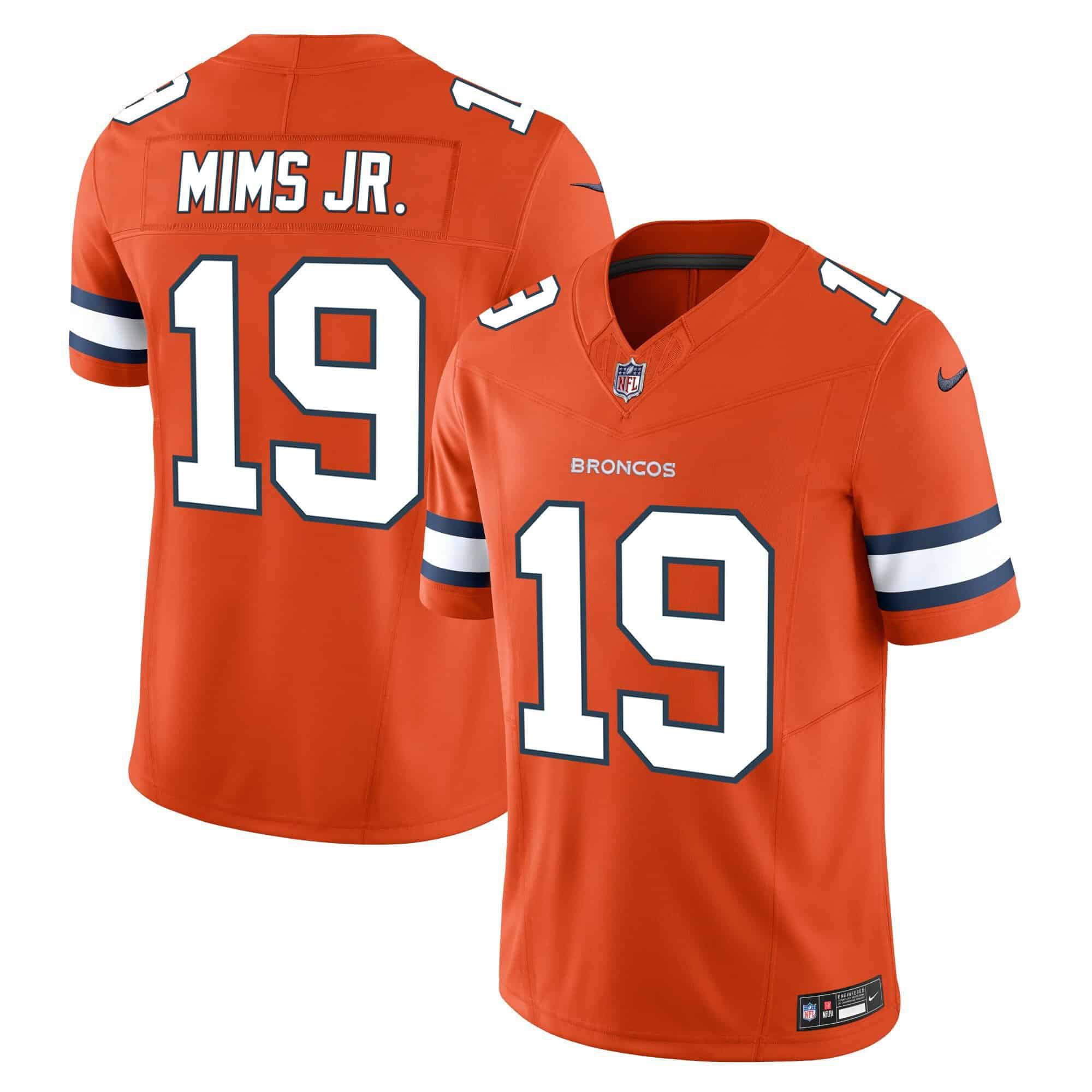 Men Denver Broncos #19 Mims jr Orange 2024 Nike Vapor Limited NFL Jersey style 2->indianapolis colts->NFL Jersey